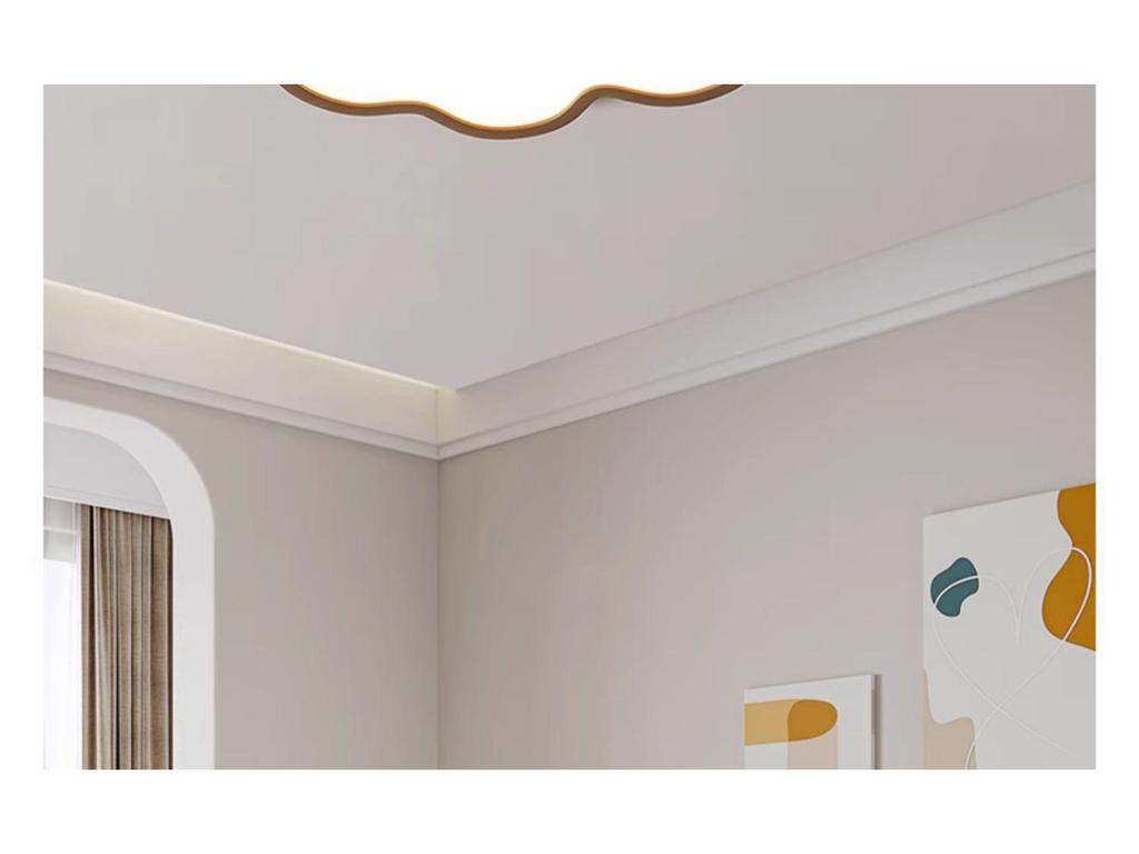 Nordic Style Walnut Solid Wood Ceiling Lamp for Living Room, Bedroom, Study - Eye Protection, Antique Finish