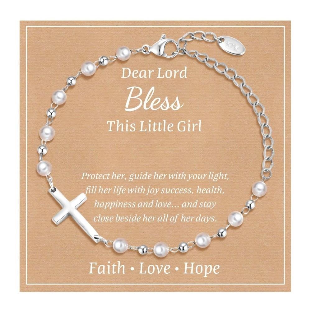 4mm Pearl Pearl Bracelet Adjustable Women's Jewelry New Cross Chain Bracelet Daily Wear
