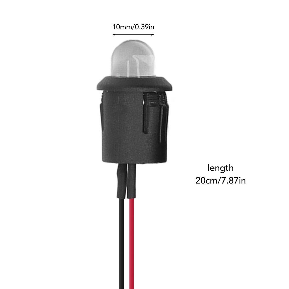 10PCS Water Clear Bulb LED Light Lamp Bulb 12V Prewired Emitting Diodes Boat Application