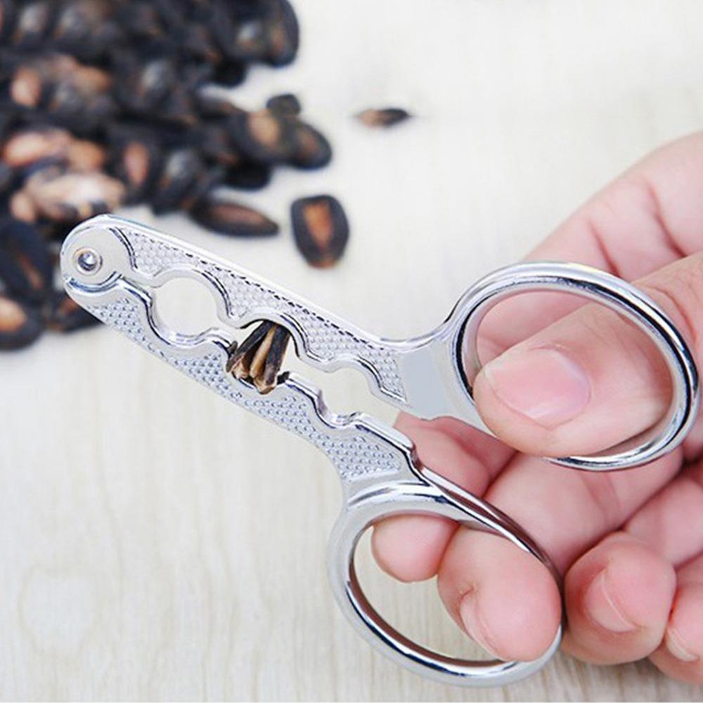 Plier Scissor Design Nut Cracker Manual Operation Pistachio Sheller Shell Opener For Pine Nuts
