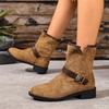 Women's Autumn New Simple Comfortable Retro Boots for Daily Leisure Lightweight Versatile Women's Boots