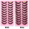 10 Pairs Eye Lashes Natural Long Wispy Volume DD Curl False Eyelashes Russia Volume Faux Mink