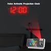 Projection Alarm Clock Digital Clock with 180 Degrees  Rotatable Projector Clear Colorful Large LED Display