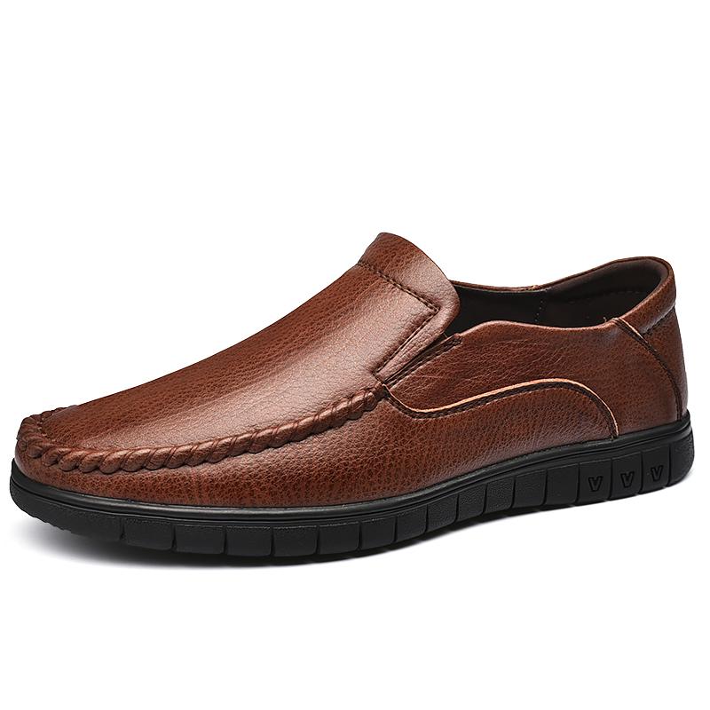 FashionLeather Shoes Man 2024 New Fashion Mens Shoes Classic Business Loafers Men Summer Autumn British Style Leisure Walk Casual Shoes