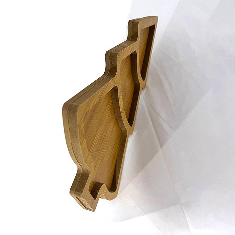 1Pc Wooden Serving Tray Dessert Christmas Tree Serving Dish Plate