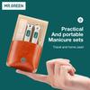 MR.GREEN Portable Manicure Set Pedicure Kit Stainless Steel Nail Clippers Tool Travel Grooming Case Gift Box Nail Scissors Set