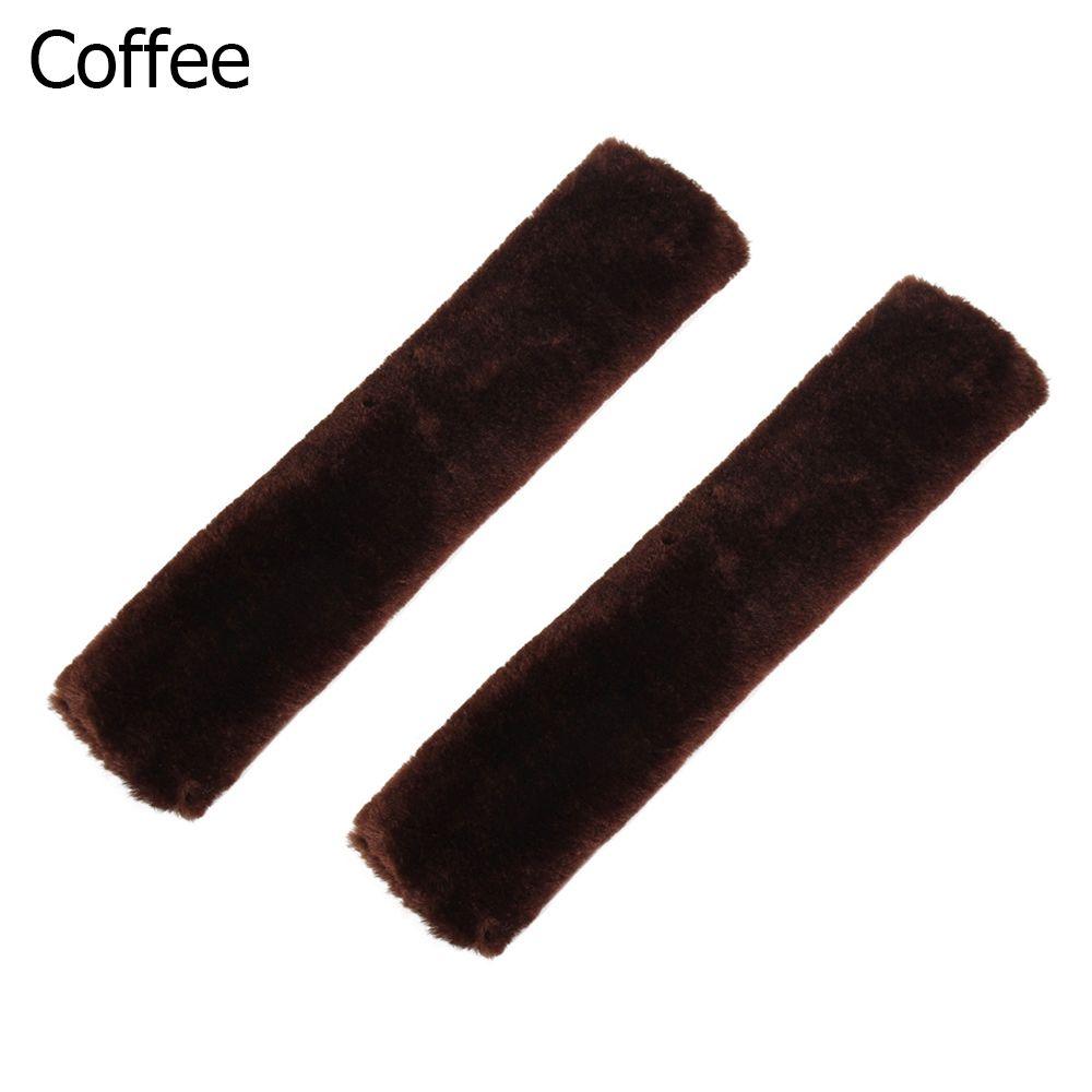 2 Pcs/Set Fashion Soft Auto  Harness Cover Plush Car Seatbelt Shoulder Pad  Seat Belt