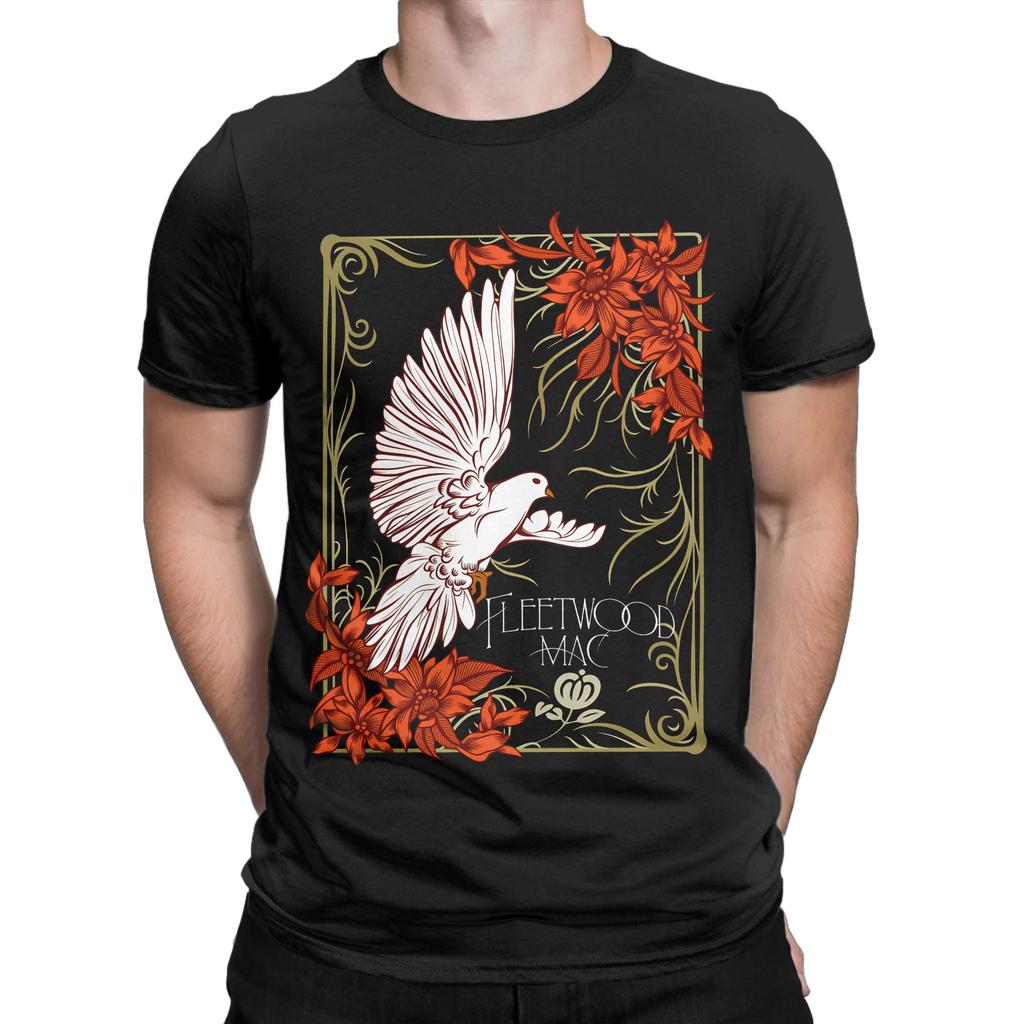 Fleetwood Mac T Shirt Summer  Hipster TShirts Male Pure Cotton O Neck Oversize Tees ShortSleeve Street Style Tshirt