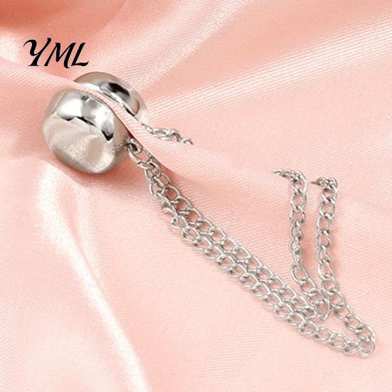 T-shirt Hem Clip 2Pcs Magnetic Clothing Pin for Shortening Pants Legs, Button Legs Shirt Sleeves Hems, Clothes Decorative with Chain Quick Adjustment