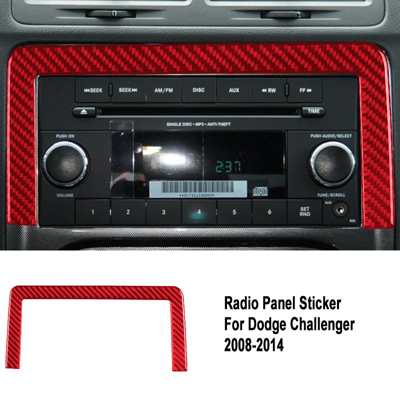 Углеродное волокно, автомобильный кондиционер, поворотная кнопка, наклейка на панель для Dodge Challenger 2008-2014, автодекор