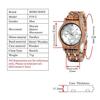 BOBO BIRD Pair Watch Wooden Watch with Gift Box Analog Japanese Quartz Chronograph Lightweight Date Display Stopwatch Couple P19 P18 Men's Women's