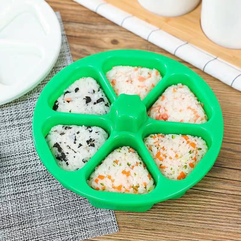 6 In 1 Triangle Rice Ball Sushi Lunch Box Japanese Sushi Mold for Making Seaweed Rice Roll Making Tool Mold