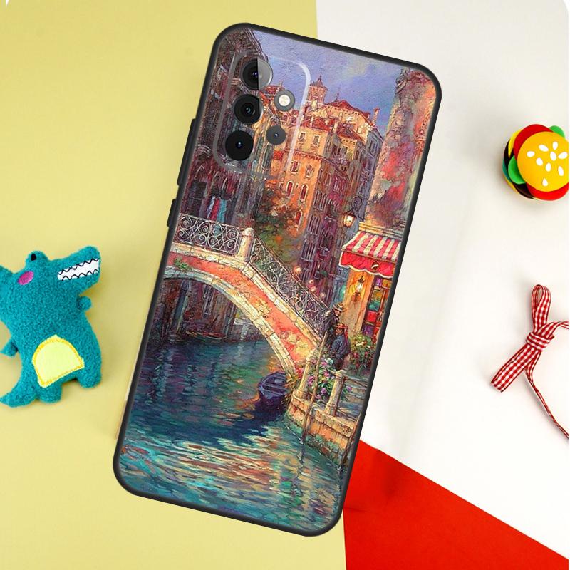 Чехол для телефона Samsung Galaxy A22 A32 A52 A54 A34 A14 A55 A35 A15 A53 A33 A13 A05 A06 A16 Путешествие Италия Улица Венеция