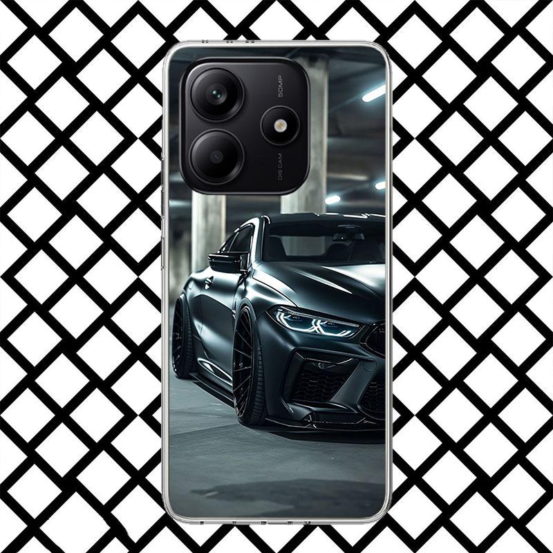 Черно-белый Спортивный для B-BMW Чехол для телефона для Xiaomi Redmi Note 15 14 14S 13 12 12S 11 Pro Plus 11E 11T 11S 10S 5G Мягкая крышка Funda