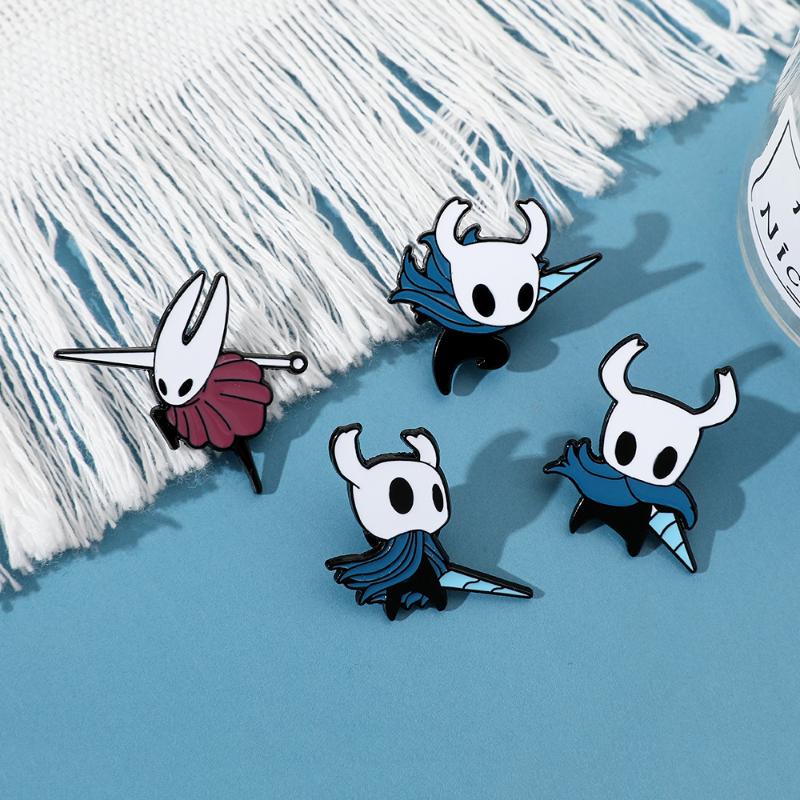 Эмалированные значки Hollow Knight Милые мультяшные металлические броши-значки для рюкзака Декор Значки Украшения Аксессуары Подарки
