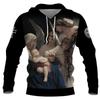 Christian Saint Lion Fashion Men's Hooded Sweatshirt 3D Street Hip-Hop High-Quality Top-Level Men's Clothing Pullover Shirt