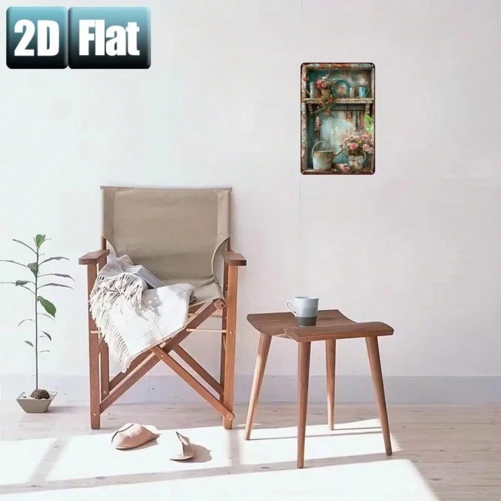 Винтажная металлическая садовая табличка 20x30см Цветочный инструмент Декор для стены