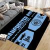 Manchester City Flannel Printed Carpet, Home Sofa Decoration for Living Room & Bedroom, Non‑Slip Play Flannel Floor Mat for Game Room