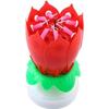 SHOP-STORY - Magic Musical Rotating Flower Birthday Candle for Cake Decoration - Red