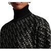 Moncler FW22 Футболка с круглым вырезом и принтом логотипа по всей поверхности Женские топы Черный H20938C00025899TEF90