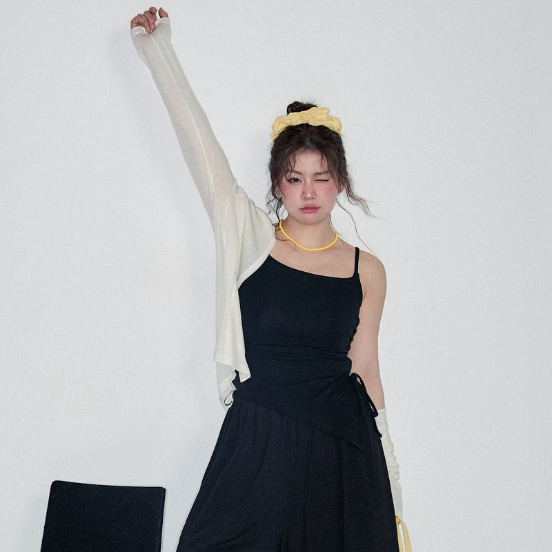 Ladies' Summer OOTD Wear Plus Size Women's Clothing Plus Size Ladies Slimming Suit Idle Style Small Cardigan Black Loose Pants