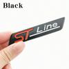New Metal Red Blue ST line Sticker Car Head Emblem Badge Chrome Sticker for FIESTA FOCUS MONDEO Auto Car Styling