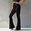 New Stylish Pants for Women High Waist Slim Fit Vintage Fashion Flare Pants Elastic  Trousers