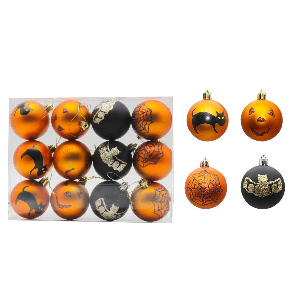 Halloween decorationornamentball ornamentluxuriousNordic12 piecesHalloween ballstylishstoreroomcafehome decoration accessorysparkling ballHalloween