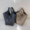 2025 New Top Layer TC Cowhide Water Bucket Bag Vegetable Basket Bag Large Capacity Casual Single Shoulder Crossbody Handbag Women's Handbag Trend