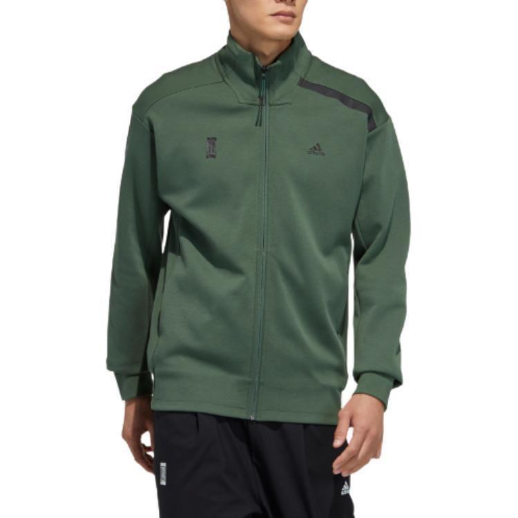 Adidas Jackets Men's Green Stand Collar Moderate Other GP0908