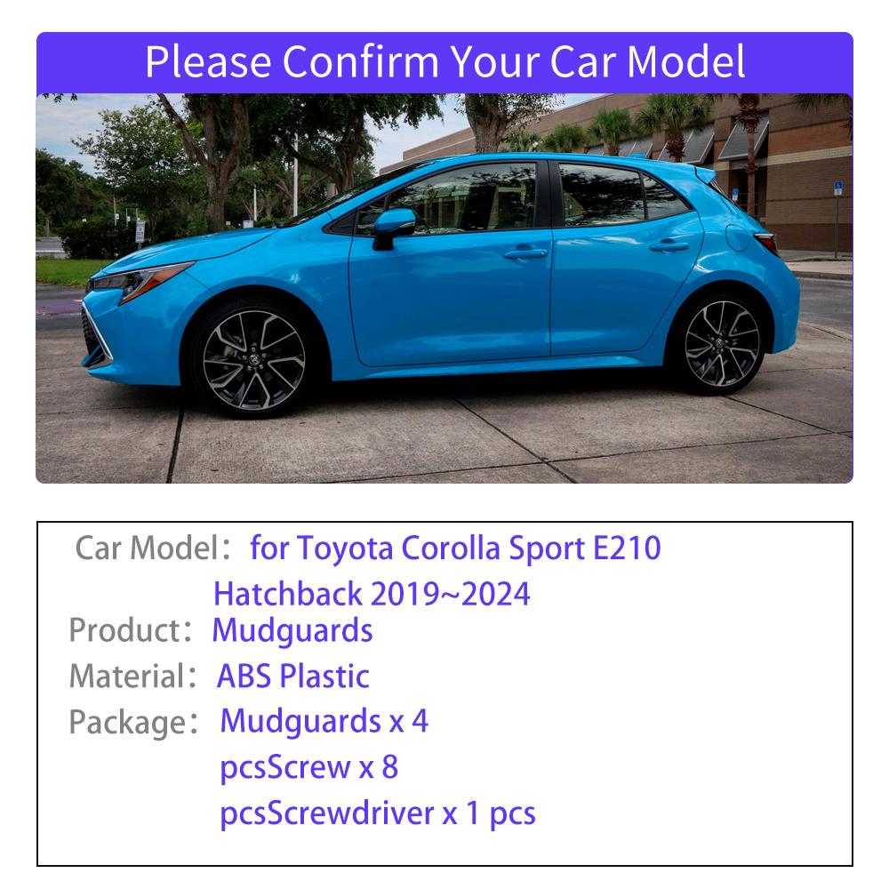 Для Toyota Corolla Sport E210 Hatchback 2019~2024 Брызговики, расширители крыльев, брызговик, щиток, спойлер, автомобильные аксессуары