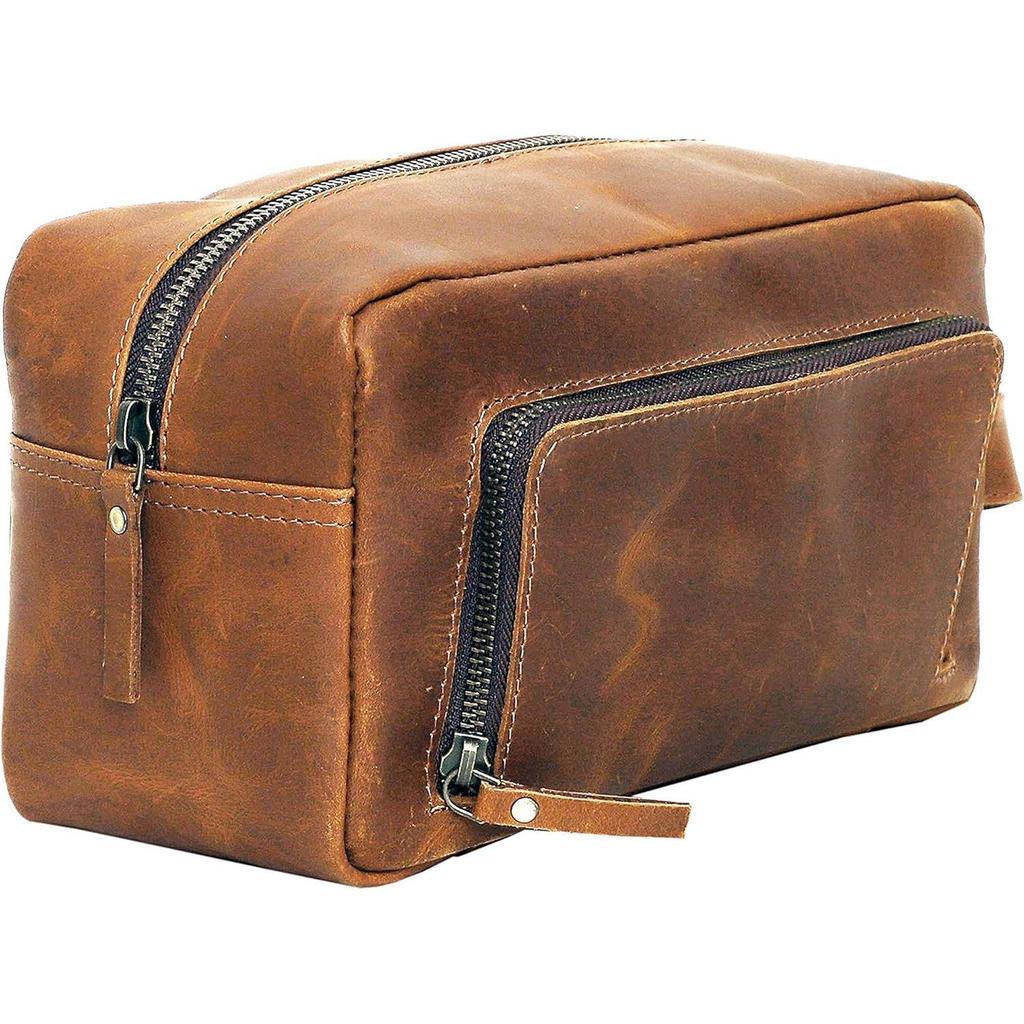 Men's Toiletry Bag Leather Travel Toiletry Bag Dopp Kit for Men Shaving Bag for Travel Accessories