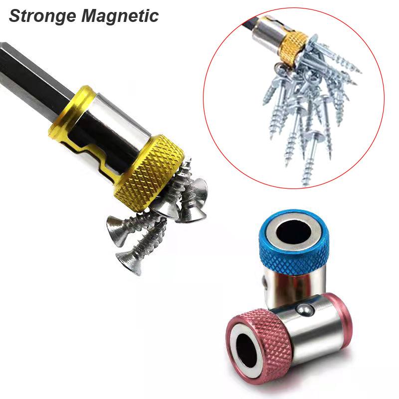 Universal Magnetic Ring for 6.35mm 1/4" Drill Bit Magnet Powerful Ring Strong Magnetizer Electric Screwdriver Bits