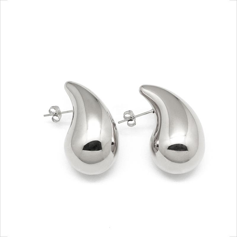 Золотые серьги-капли воды Нишевые серьги высокого класса Дизайнерские серьги с уникальным темпераментом