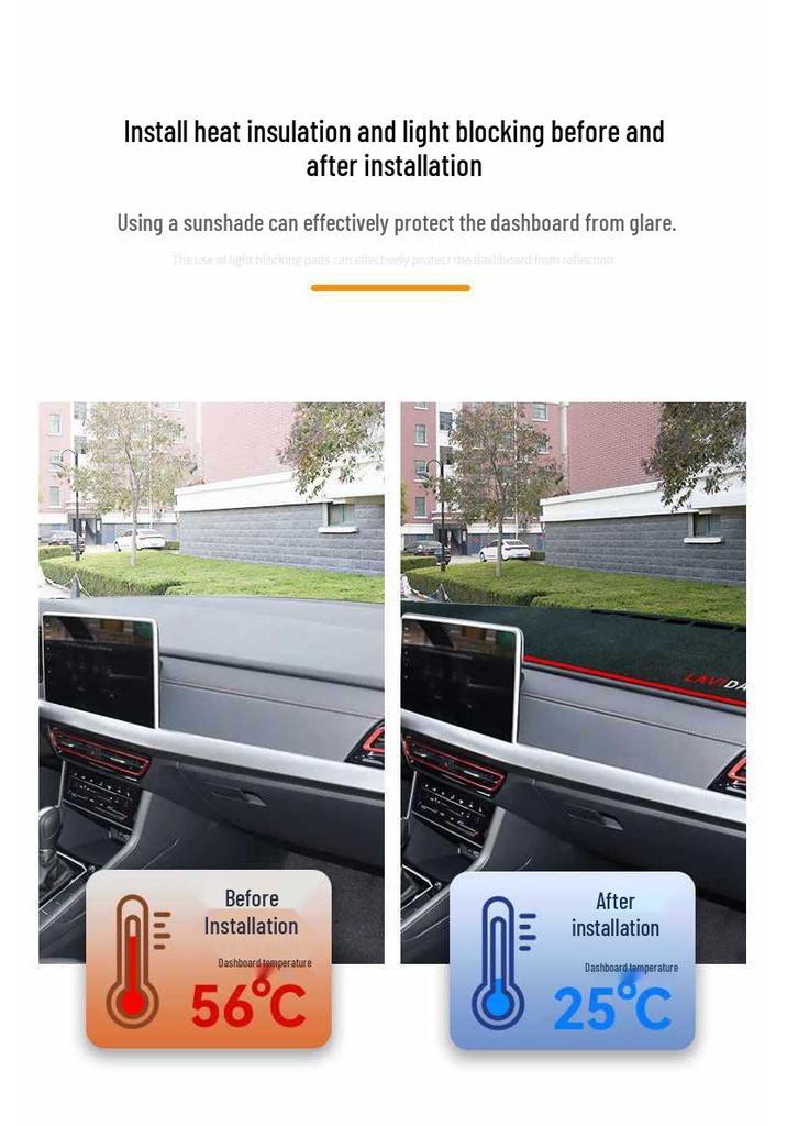 Коврик-тент на приборную панель Volkswagen Lavida - Блокиратор солнца для центральной консоли, Sharp Edition 24 Voyage.
