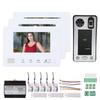 7in TFT LCD Intercom Visible Doorbell 2?Wired Systerm Night Vision for Fingerprint Password Card