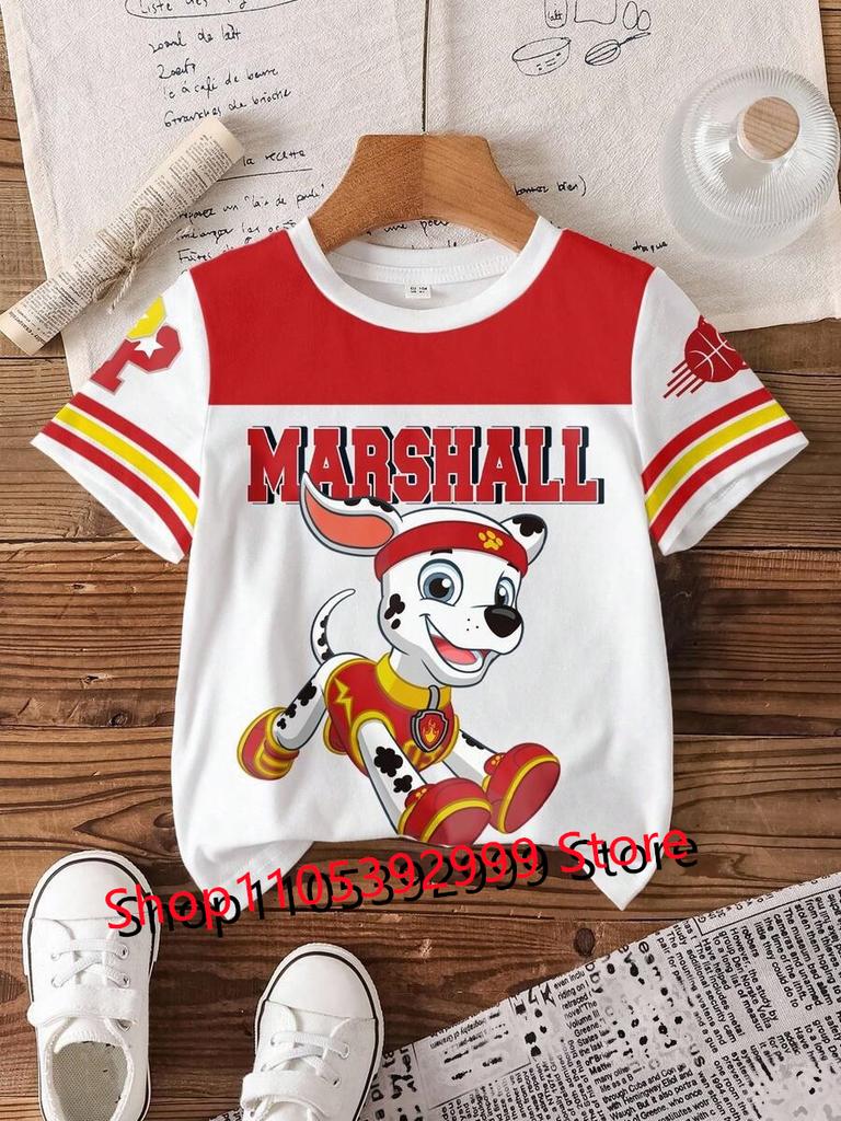 New PAW Patrol Children 3d T-Shirt Cartoon Chase Short Sleeves Top Tees Fashion Anime Girls Boys Shirts Kids Summer Clothes Gift