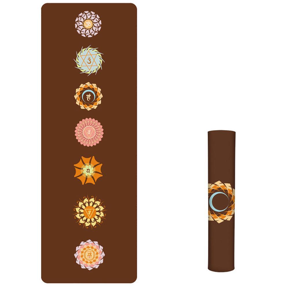 Женский коврик для йоги TPE, модный, принтованный, замшевый, противоскользящий, для занятий фитнесом и пилатесом, унисекс, коврик для йоги 183 см*61 см