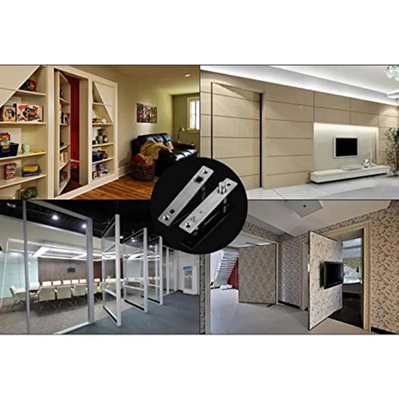 Stainless Steel Pivot Heavy Duty 360-degree Rotating Shaft Wooden Door Hinge Shaft Murphy Positioning Door Shaft Hidden Axis