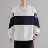 Color-blocked Sweatshirts for Men In Spring and Autumn, New Loose and Versatile Round Neck Long-sleeved Bottoming Shirts for Couples, Casual Tops