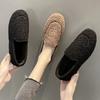 Furry Shoes Women Outdoor Fashion Flats Shoes Hot Sale Soft Comfortable Slip On Loafers Walking Footwear Woman Zapatos De Mujer