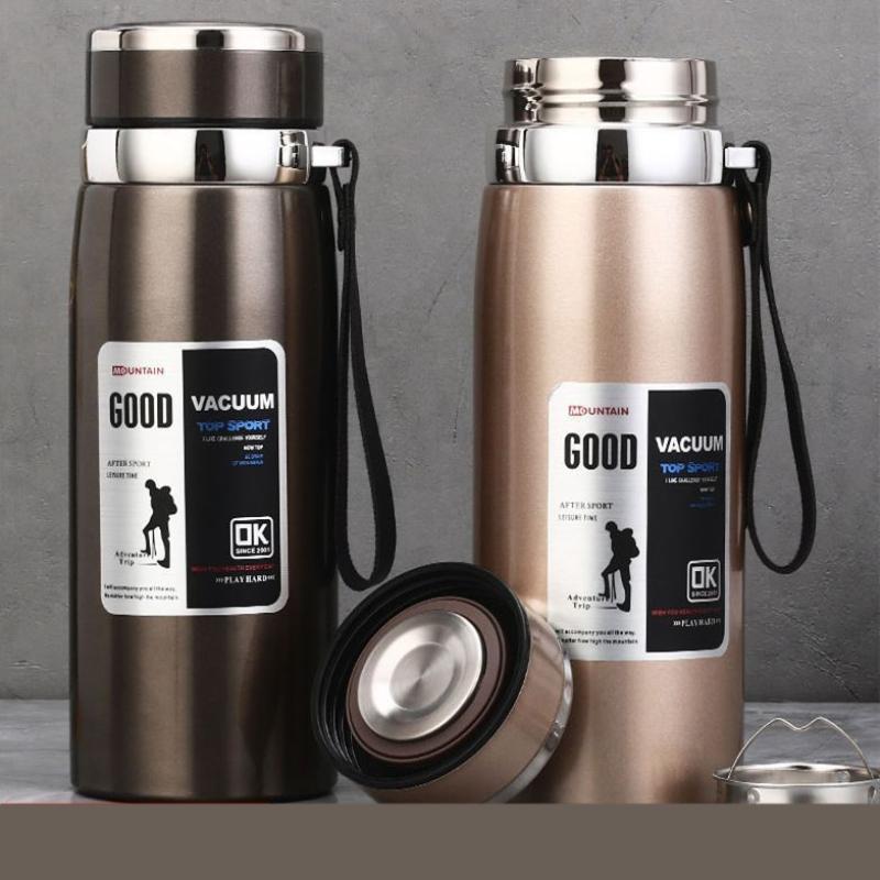 316 Stainless Steel Large Capacity Thermos Cup 800ml Vacuum Flasks Portable Stainless Steel Thermos Cup Water Bottle Travel Tea Mug Office Thermos Cup