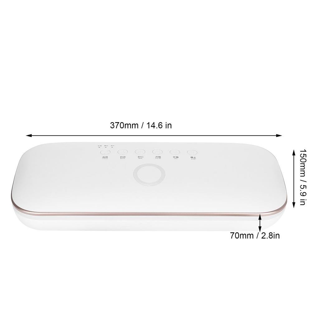 Vacuum Sealer, Food Saver Vacuum Sealing Machine Household Small Electric Vacuum Sealer Packer White