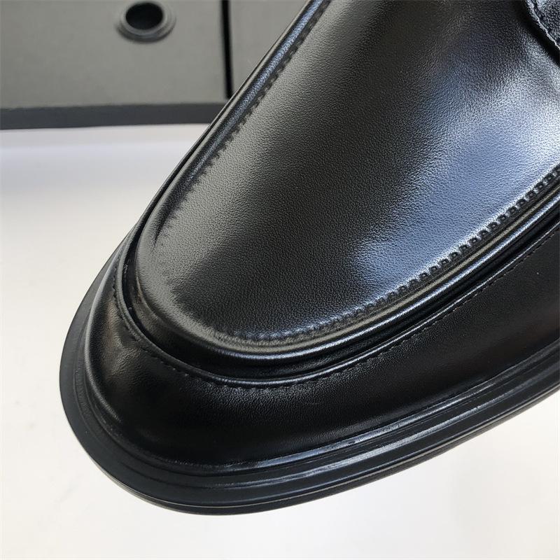 Круглые кожаные туфли мужские деловые деловые кожаные дышащие повседневные туфли для поездок на работу мужские костюмы для жениха свадебные туфли высокого класса