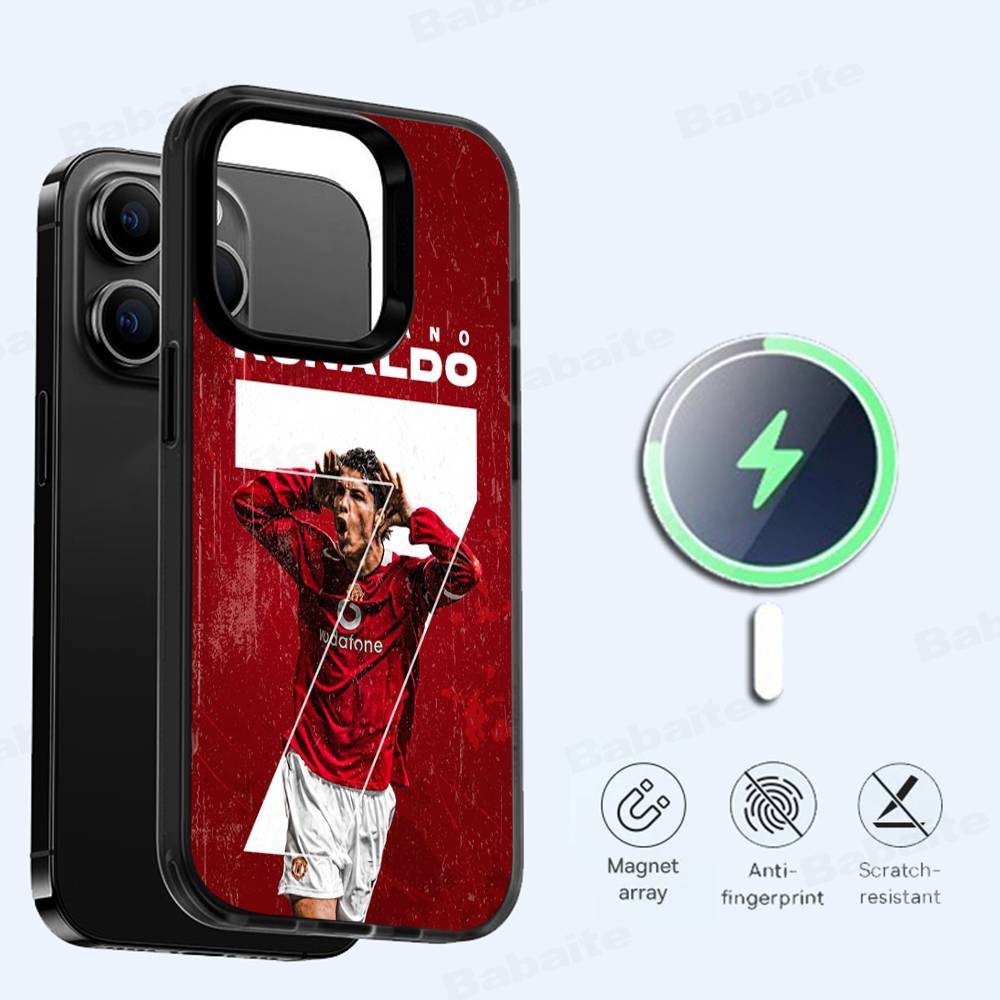 Известные Футболисты C-CR7 Чехол для Телефона Для iPhone 17 Air 16 15 14 13 12 11 Pro Max Plus Для Magsafe Беспроводной Заряд Чехол