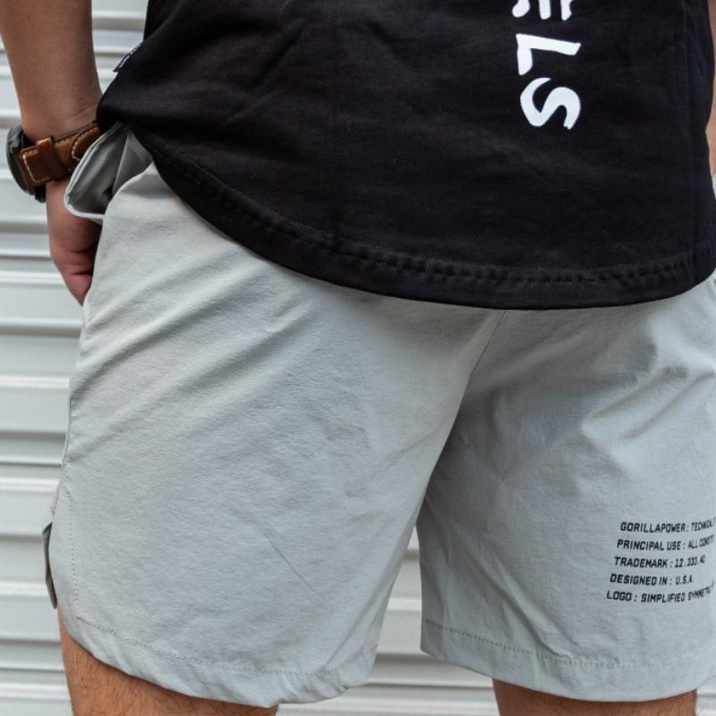 Мужские шорты Легкие тонкие шорты для бега, приседаний, фитнеса Мужская одежда для спортзала Быстросохнущие шорты на шнурке