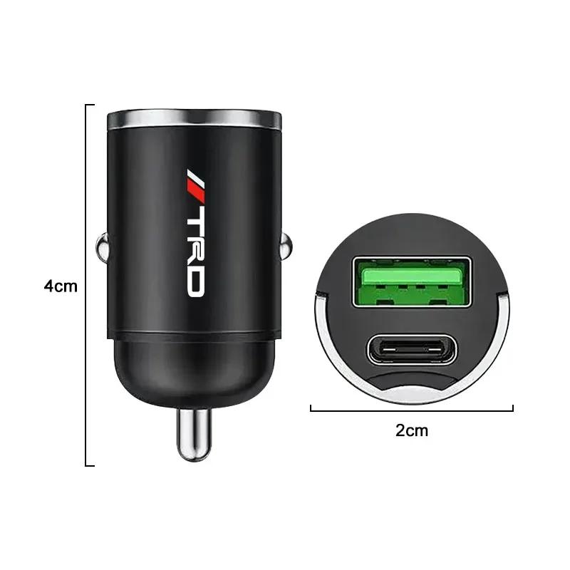 Micro Car Quick Charger Vehicle Cigarette Lighter Convert Plug Car Accessories For TRD Toyota C-hr Prado Rav4 Yaris Hilux Prius