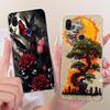 Case For Redmi 7 Cover Transparent Cute Cat Fashion Butterfly Funny Painted Casing M1810F6LI M1810F6LH M1810F6LG