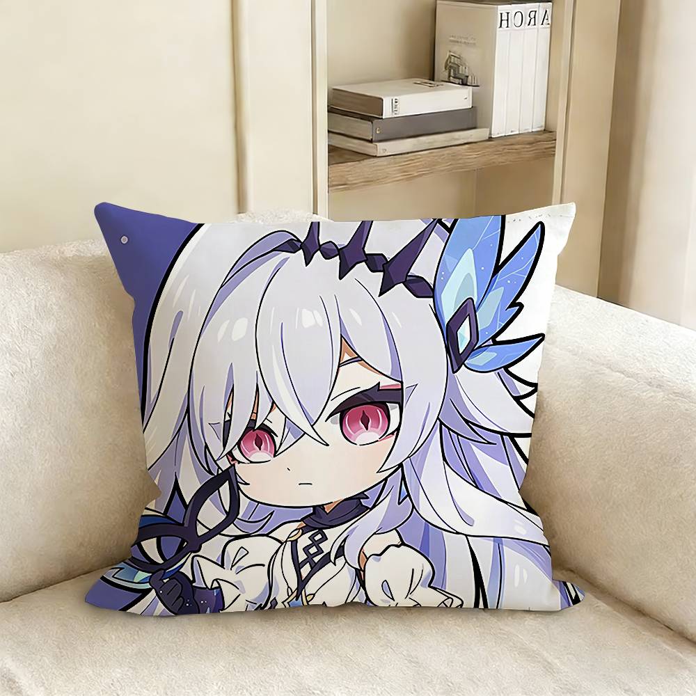 Super Popular Game Anime G-Genshin I-Impact Pillow Cover Sofa Cushion Cover Home Room Decoration Children Gift