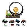Hot Wheels Игровой набор 'Испытание Большой Петли Монстр-Трак' Игрушечный набор с 4 Монстр-Траками, 4 Мини-Машинками, Всего 8 [Возраст 4+] HGV15